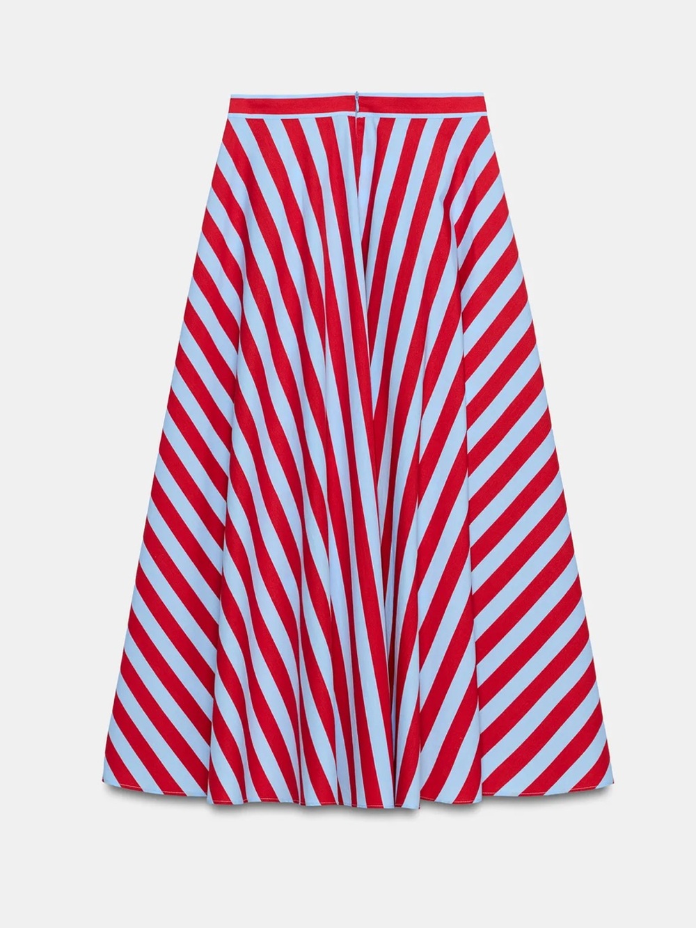 ZARA STRIPED CAPE MIDI SKIRT - Picture 5 of 6